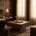 Palazzo Fluted Walnut Coffee Table