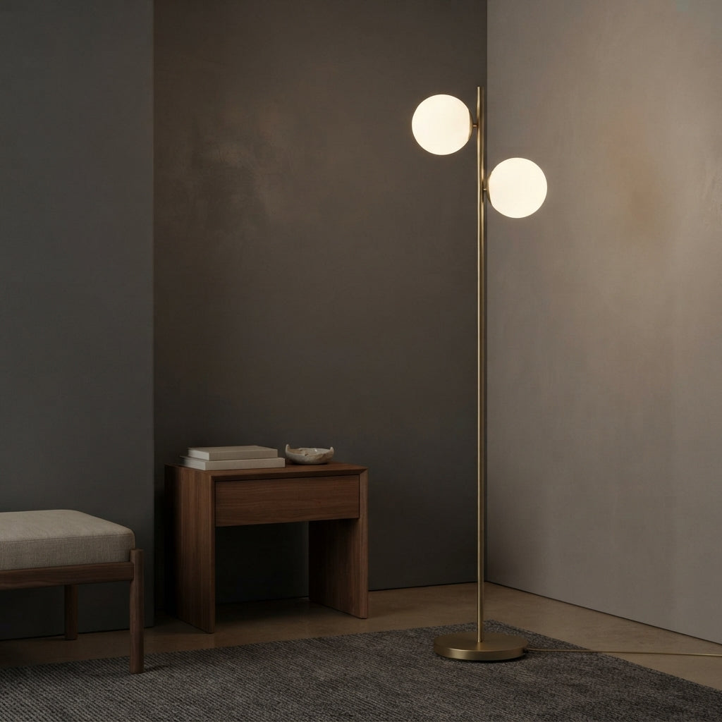 Orbit Brass Floor Lamp