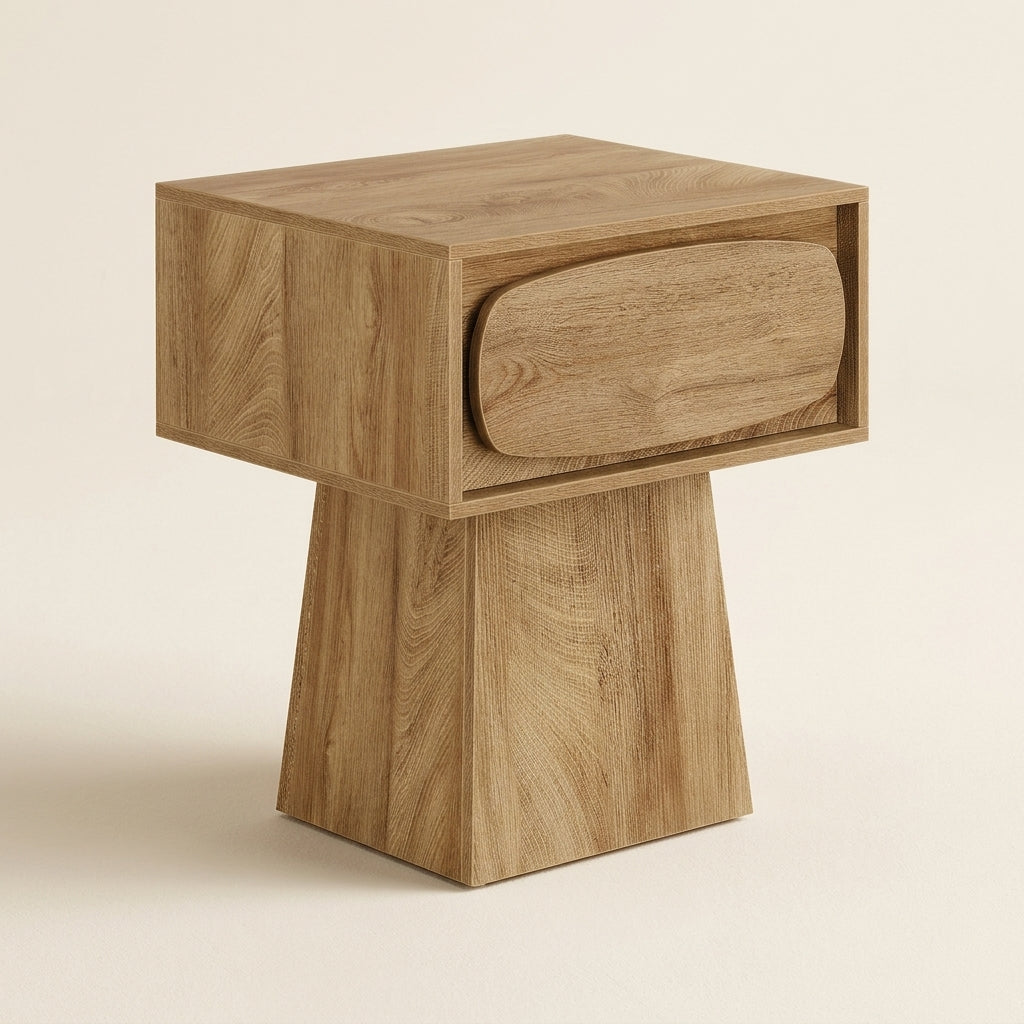 Anders Oak Pedestal Nightstand