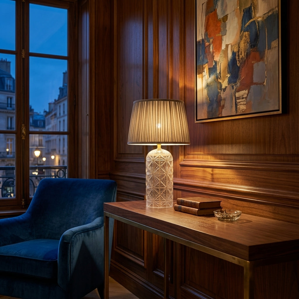 Luxora Crystal-Cut Table Lamp